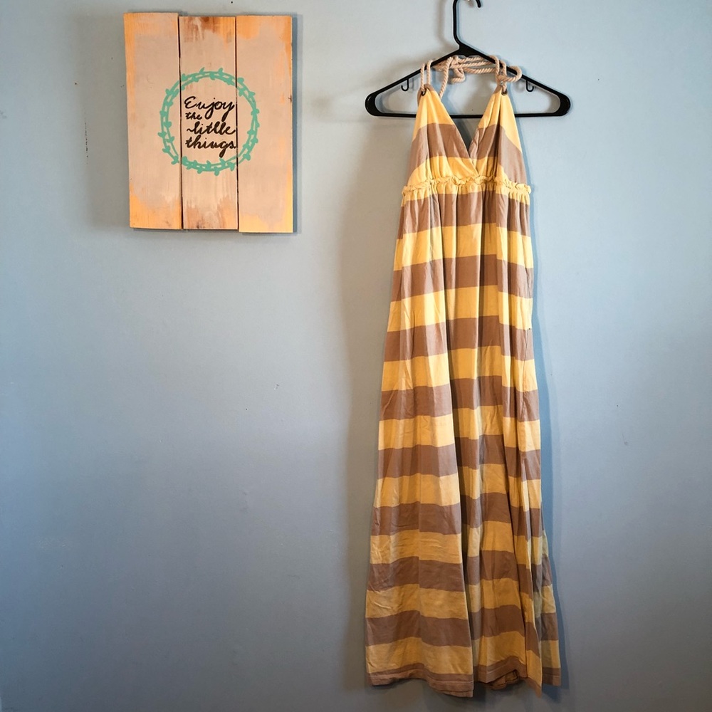 Massini rope halter maxi dress large
